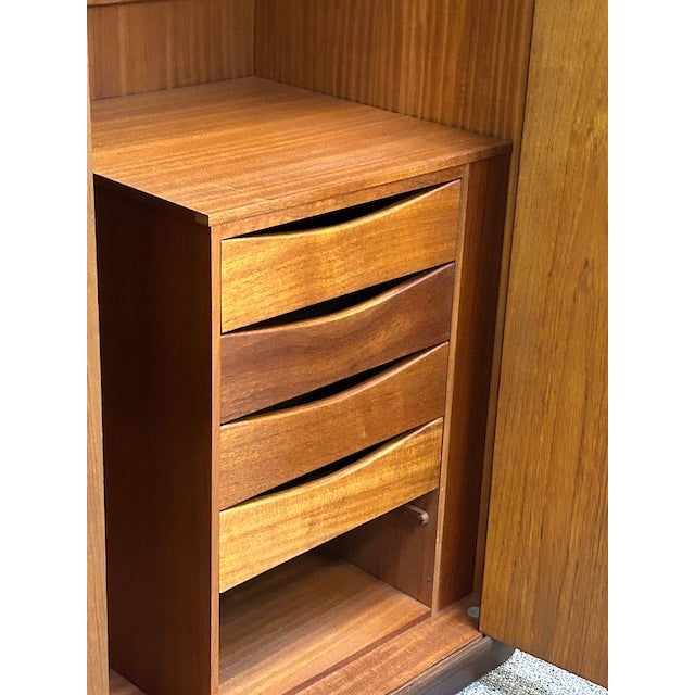 Teak Armoire by White & Newton C1960's Mid Century Modern. Uk Import For Sale - Image 9 of 13