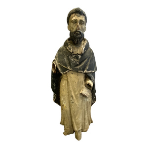 19th Century Antique Standing Santos Figure Wood Carved