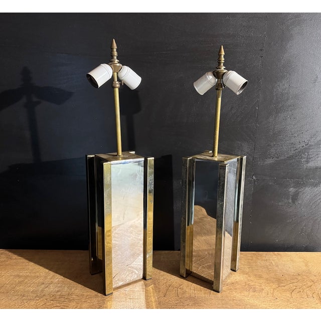 Metal Art Deco French Lamps, 1935, Set of 2 For Sale - Image 7 of 12