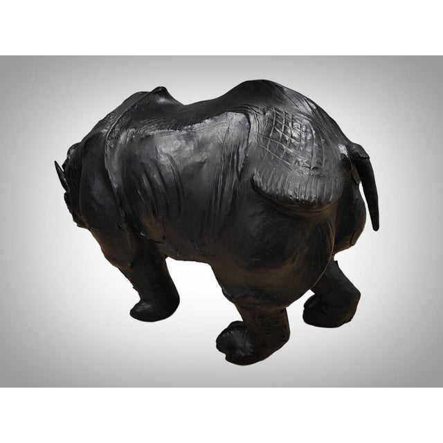 Large Leather Rhinoceros, 1950s For Sale - Image 9 of 18