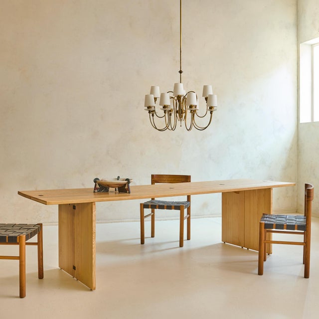 Mid-Century Modern 'La Barca' Foldable Ash Wood Console + Dining Table by Piero De Martini for Cassina, 1975 For Sale - Image 3 of 14