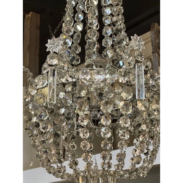 Traditional Swedish Basket Chandelier For Sale - Image 3 of 7