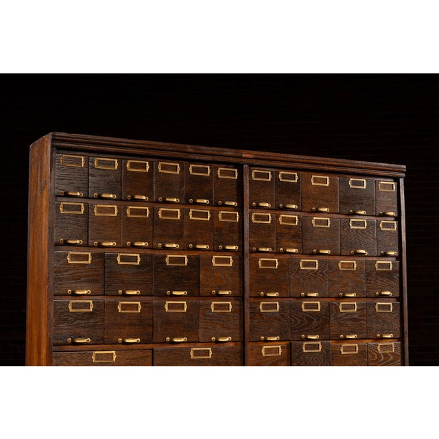 Early 20th Century Early 20th Century Oak Parts Cabinet by W. C. Heller For Sale - Image 5 of 16