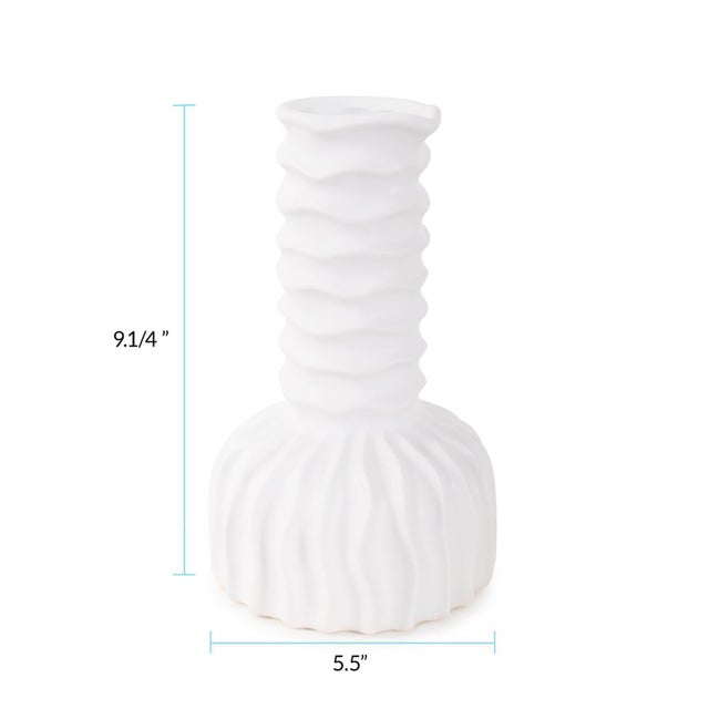 Contemporary Herring Bulbous Abstract Vase- Tall For Sale - Image 3 of 11