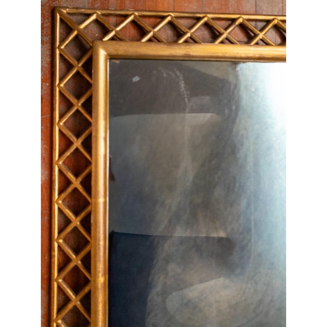 Mid 20th Century Mid-Century Italian Florentine Hollywood Regency Ghosted Giltwood Wall Mirror For Sale - Image 5 of 16