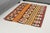 Orange Mid 20th Century Handwoven Geometric Medallion & Striped Tribal Rug For Sale - Image 8 of 10