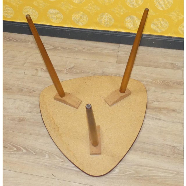 Brown Teak Look Resopal Cocktail Table, 1960s For Sale - Image 8 of 11