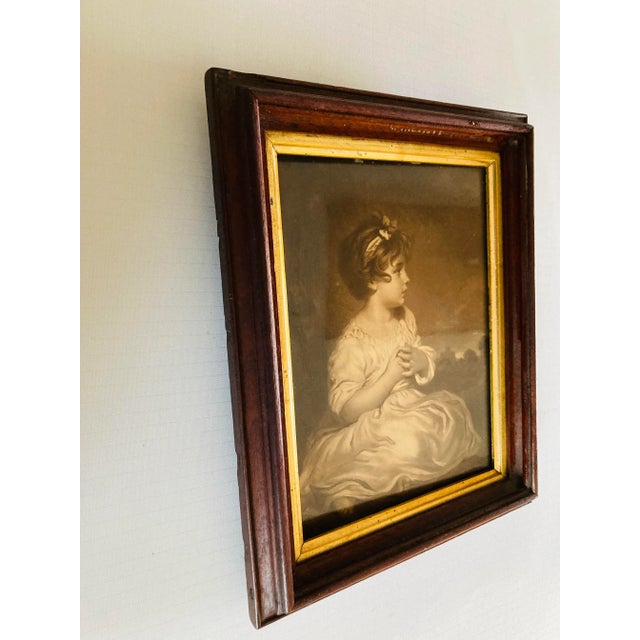 Victorian Wistful 19th Century Photo Print of Young Girl Framed For Sale - Image 3 of 5