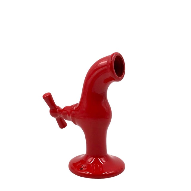 Red Tap Shaped Ceramic Sculpture by JC Peiré, France, 1970s For Sale - Image 15 of 18