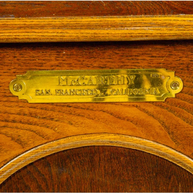 Vintage Oak Wooten Crafts Desk Doors Opening to a Fold Down Writing Surface, Drawers, & Slots, For Sale - Image 9 of 9