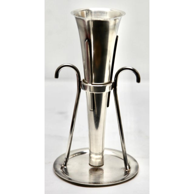 Silver Plated Wine Bar Funnel For Sale - Image 3 of 15