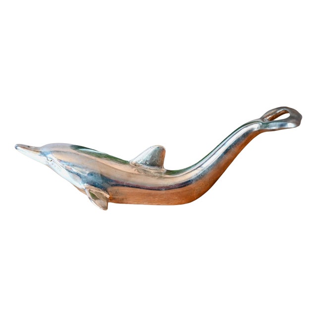 Dolphin Bottle Opener in Chrome-Plated Metal, Germany, 1980s For Sale