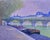 Slate Gray Jean Vollet – Pont Des Arts, Paris – French Pointillist Oil Painting For Sale - Image 8 of 13