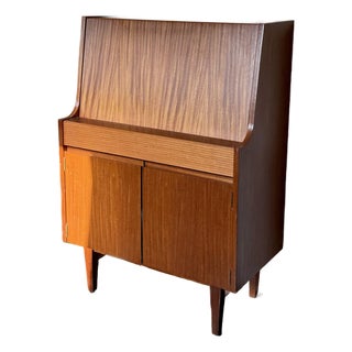 A Cute Mid Century Secretary Desk/Cabinet Made by Elliots of Newbury, Circa 1960s For Sale