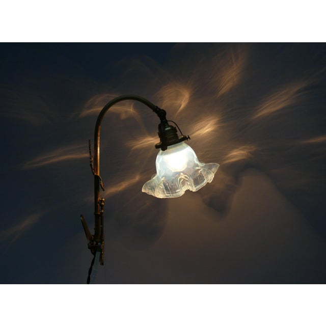 Art Nouveau Grand Piano Clamp Lamp in Brass and Opal Glass, Germany, 1890s For Sale - Image 11 of 18