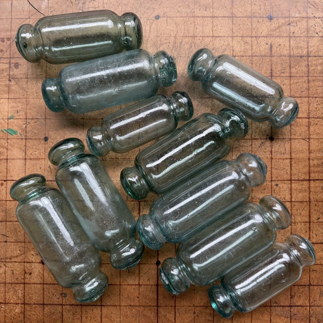 Vintage Japanese Garasu-Uki Glass Fishing Floats, Hokkaido, 1930s, Set of 10 For Sale - Image 12 of 12