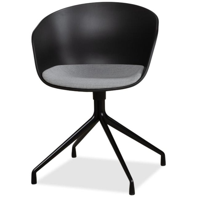AAC20 Chairs in Grey and Black Plastic from Hay, Set of 12 For Sale - Image 5 of 18