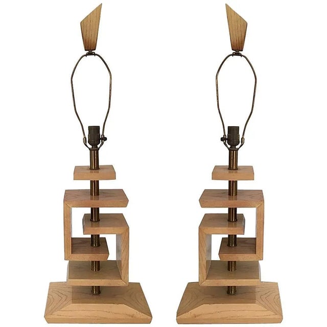 Mid-Century Modern James Mont Style Lamps - A Pair For Sale - Image 3 of 5