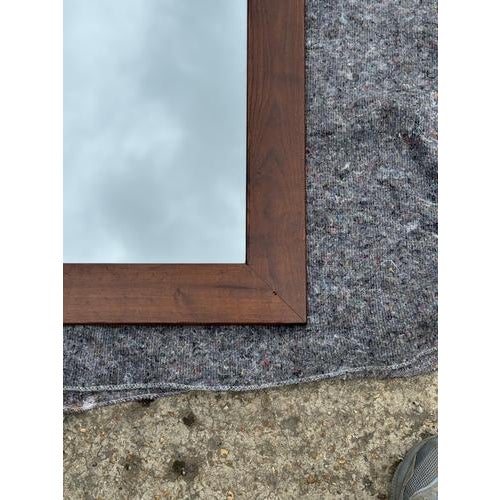 Wood Vintage Oak Mirror, 1970s For Sale - Image 7 of 11