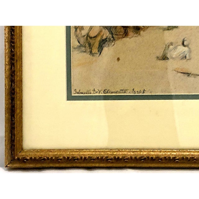 Late 19th Century Late 19th-Century Signed Orientalist Watercolor of Egypt by Gabrielle De Veaux Clements For Sale - Image 5 of 9