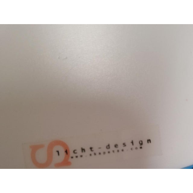 White Vintage Ceiling Lamp with White Plastic Shade from S-Licht-Design, 1990s For Sale - Image 8 of 9