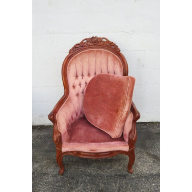 Victorian Kimball Carved Side Accent Chair 6217 For Sale - Image 9 of 15