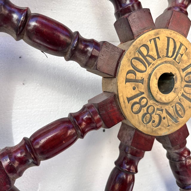 Antique Napoleon III Ships Wheel, 1885 For Sale - Image 18 of 18