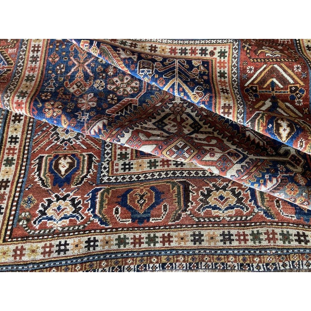 Qashqai Wool Rug, 1890s For Sale - Image 17 of 18