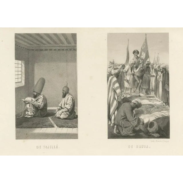 Emrik & Binger, Islamic Sufi Ritual, 1863, Lithograph on Paper For Sale - Image 6 of 10