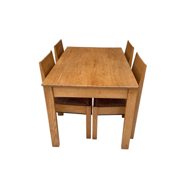 Art Deco Dutch Oak Dining Table by J.A. Muntendam, 1920s For Sale - Image 11 of 12