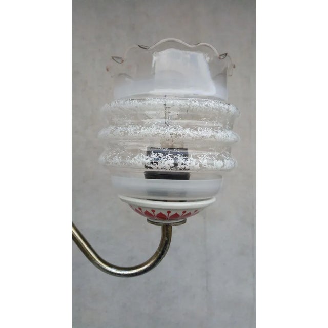 Glass Vintage Chandelier, 1960s For Sale - Image 7 of 11