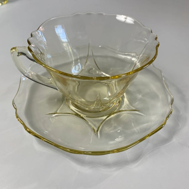Dessert Set in Antique Yellow For Sale - Image 4 of 13