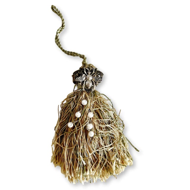 French Antique French Tassel Ornament W/Bee For Sale - Image 3 of 3