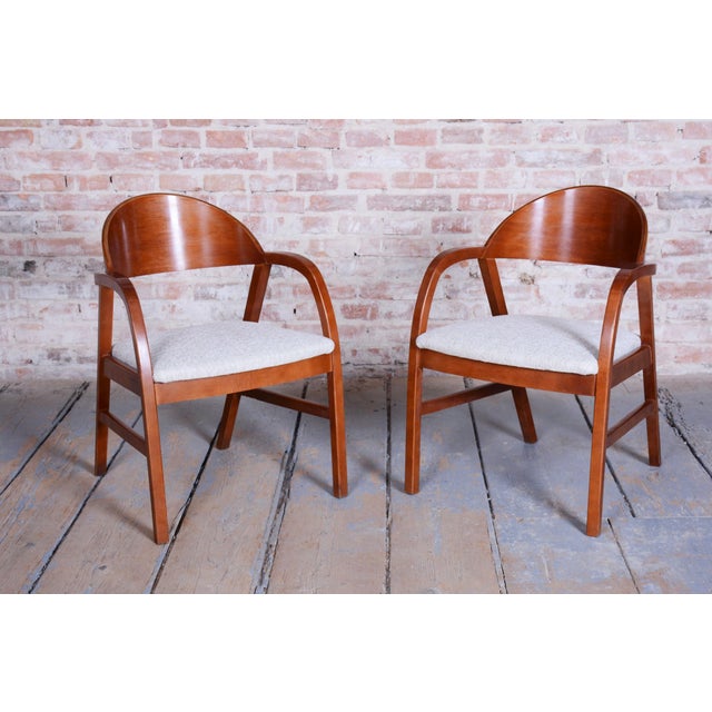 Mid-Century Czech Cherrywood Armchairs, 1970s, Set of 2 For Sale - Image 16 of 18