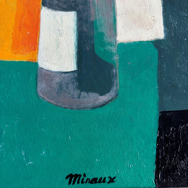 André Minaux, Still Life, Oil on Cardboard For Sale - Image 8 of 13