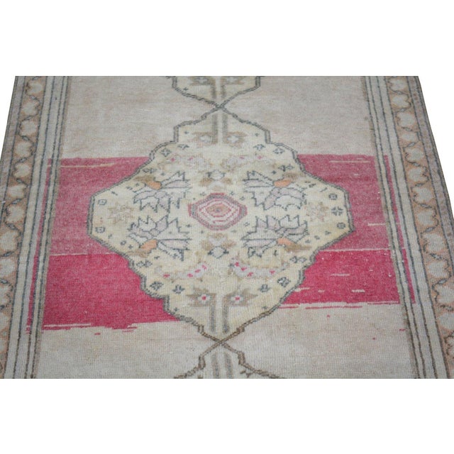 1950s Vintage Turkish Anatolian Hand Knotted Wool Rug, 2'3''x9'1'' For Sale - Image 5 of 5