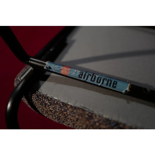 Set of two 60s chairs by designer André Simard for Airborne. Refurbished in the Vivid collection from Bisson Bruneel. We...