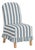Aria Ruffle Slipcover Dining Chair in Blue Canopy Stripe For Sale