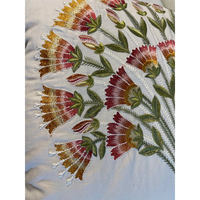 Jesse Sanderson Sanderson Wild Tulip Amber “Cream” Feather/Down Pillows- a Pair For Sale - Image 4 of 4