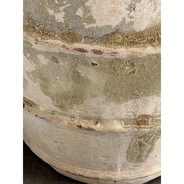Vintage Barrel Form Terracotta Planter - Ribbed Olive Jar For Sale - Image 9 of 11