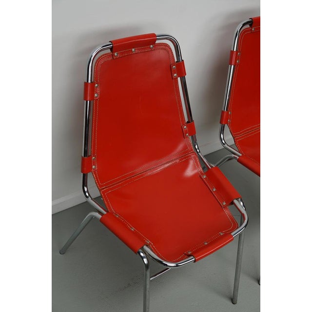 Set of Red Chairs by Charlotte Perriand for Les Arcs, 1960s For Sale - Image 6 of 18
