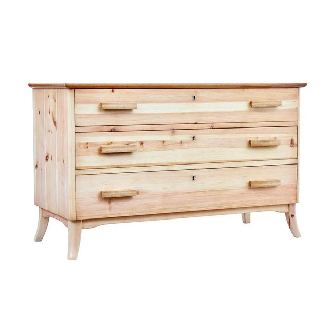 Mid 20th Century Swedish Pine Chest of Drawers, 1960s For Sale - Image 9 of 9