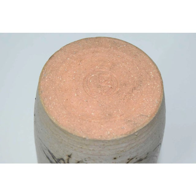 1960s Clyde Burt Tall Ceramic Vase With Abstract Design For Sale In Dallas - Image 6 of 6