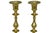English 7” Turned Brass Candle Holders - Pair For Sale - Image 3 of 4