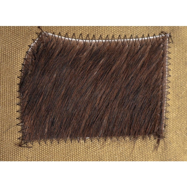 Animal Skin Canvello Set of 2 Genuine Cowhide Leather Decorative Throw Pillow With Feather Down Insert Included For Sale - Image 7 of 9