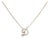 10K Yellow Gold Diamond Accent "D" Initial Script Style Pendant Necklace For Sale