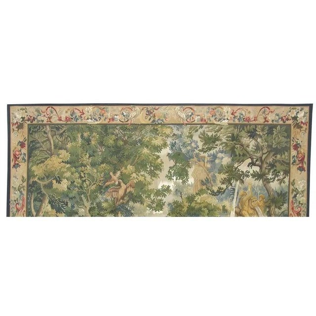 Textile Vintage Tapestry With Birds For Sale - Image 7 of 9