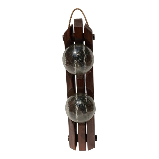 Wood Floor or Hanging Lamp from Temde For Sale