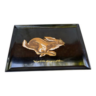 Vintage Couroc of Monterey Smiling Rabbit Tray For Sale