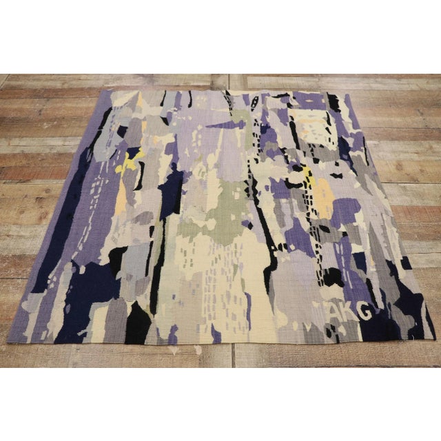 Textile Vintage German Alice Koch-Gierlichs Tapestry Rug - 04'02 X 04'04 For Sale - Image 7 of 9